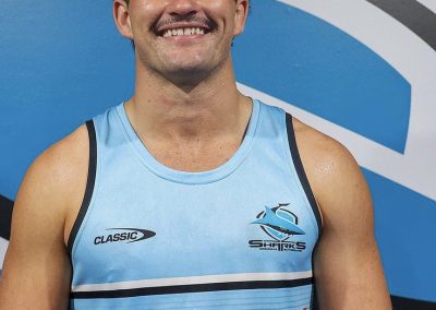 Atkinson in Sharks Gear for Sign on